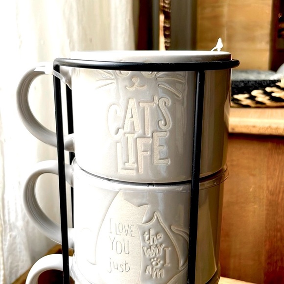 ☕️Adorable Cat 🐱 Mug Set with Stand ☕️🫖 NWT🐱 - Picture 8 of 16